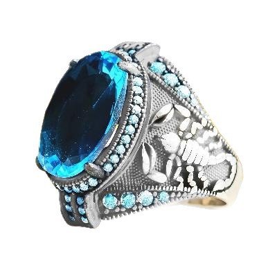 ANILLO DE ESCORPION AZUL - Imagen 2