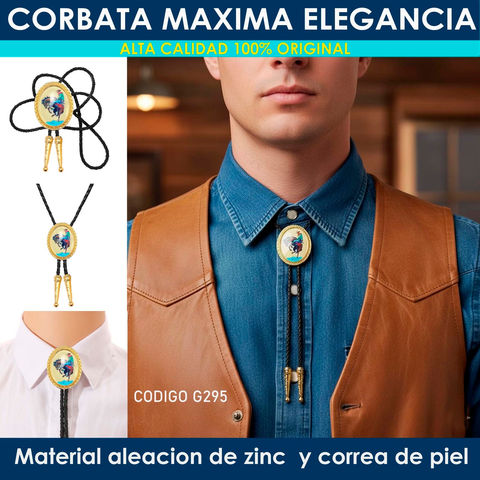 VAQUERO OVALADO DORADO